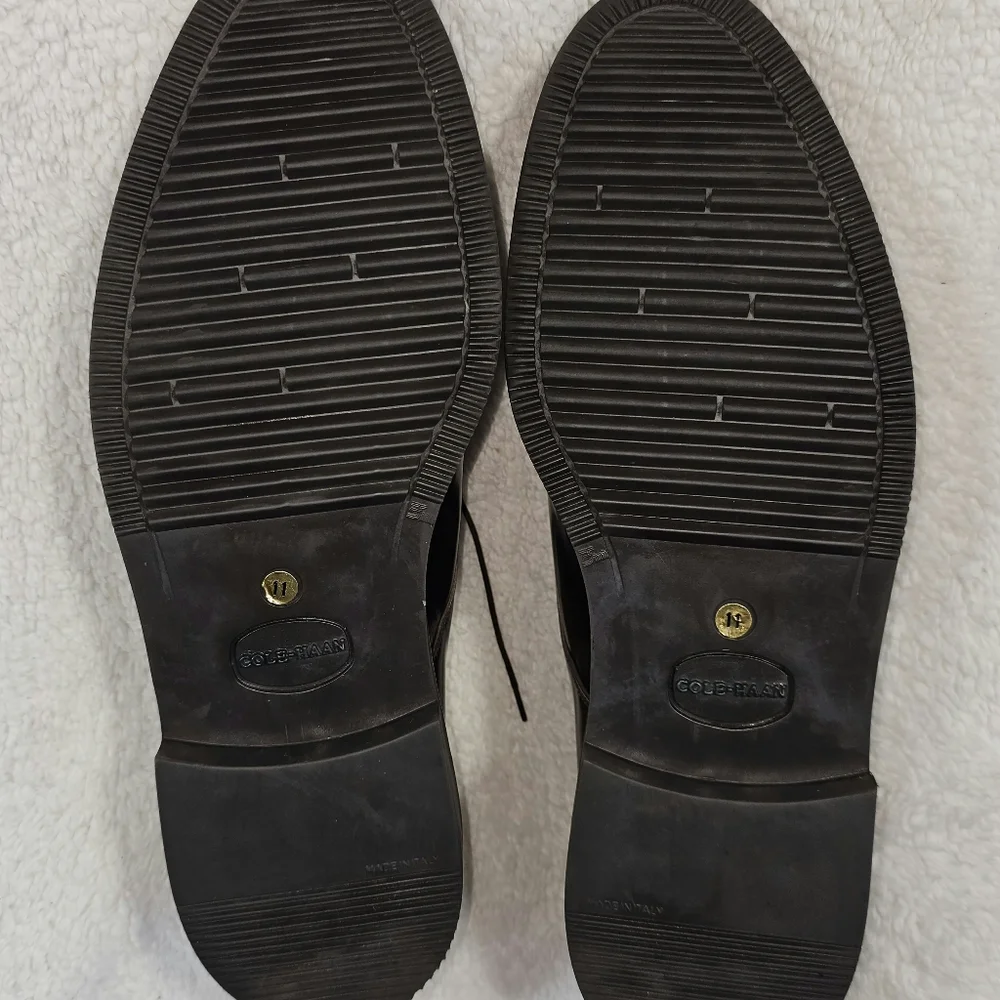 Cole Haan Mens 11 Shoes Calhoun Dress Oxford Split Toe Brown Burgundy Leather‎